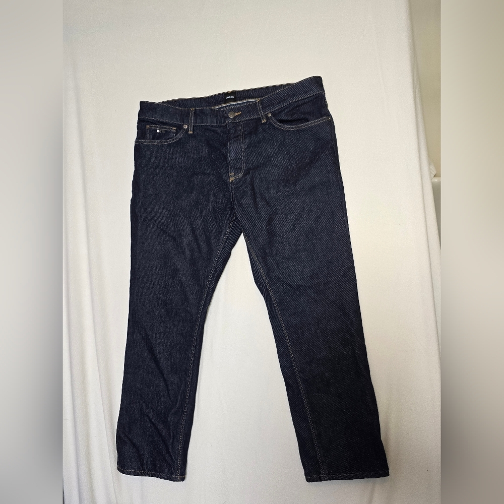 Boss Men's Straight Jeans - Dark Blue